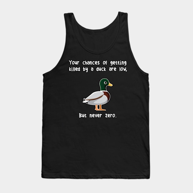 Never Zero Duck Tank Top by Psitta